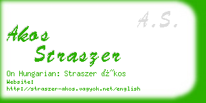 akos straszer business card